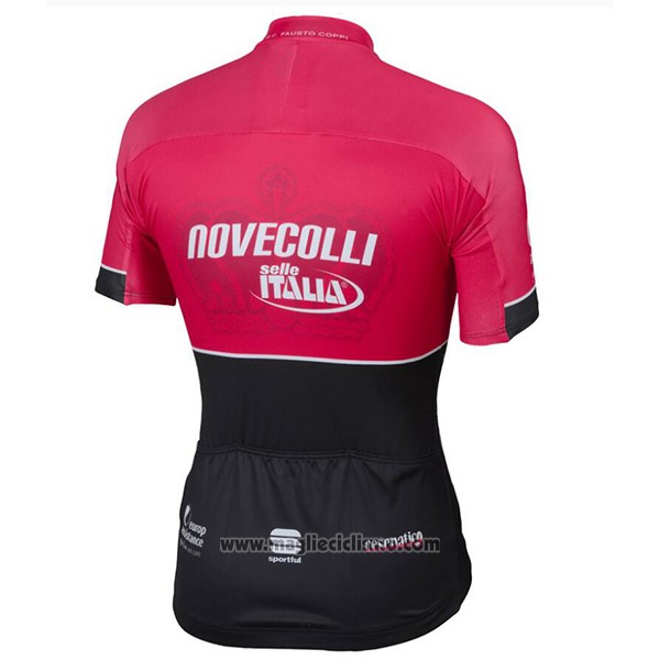2017 Abbigliamento Ciclismo Novecolli Rosso e Nero Manica Corta e Salopette